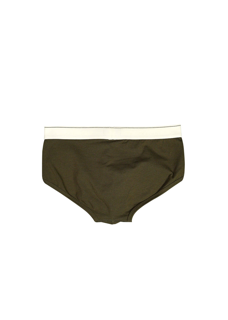 BRIEFS khaki×white